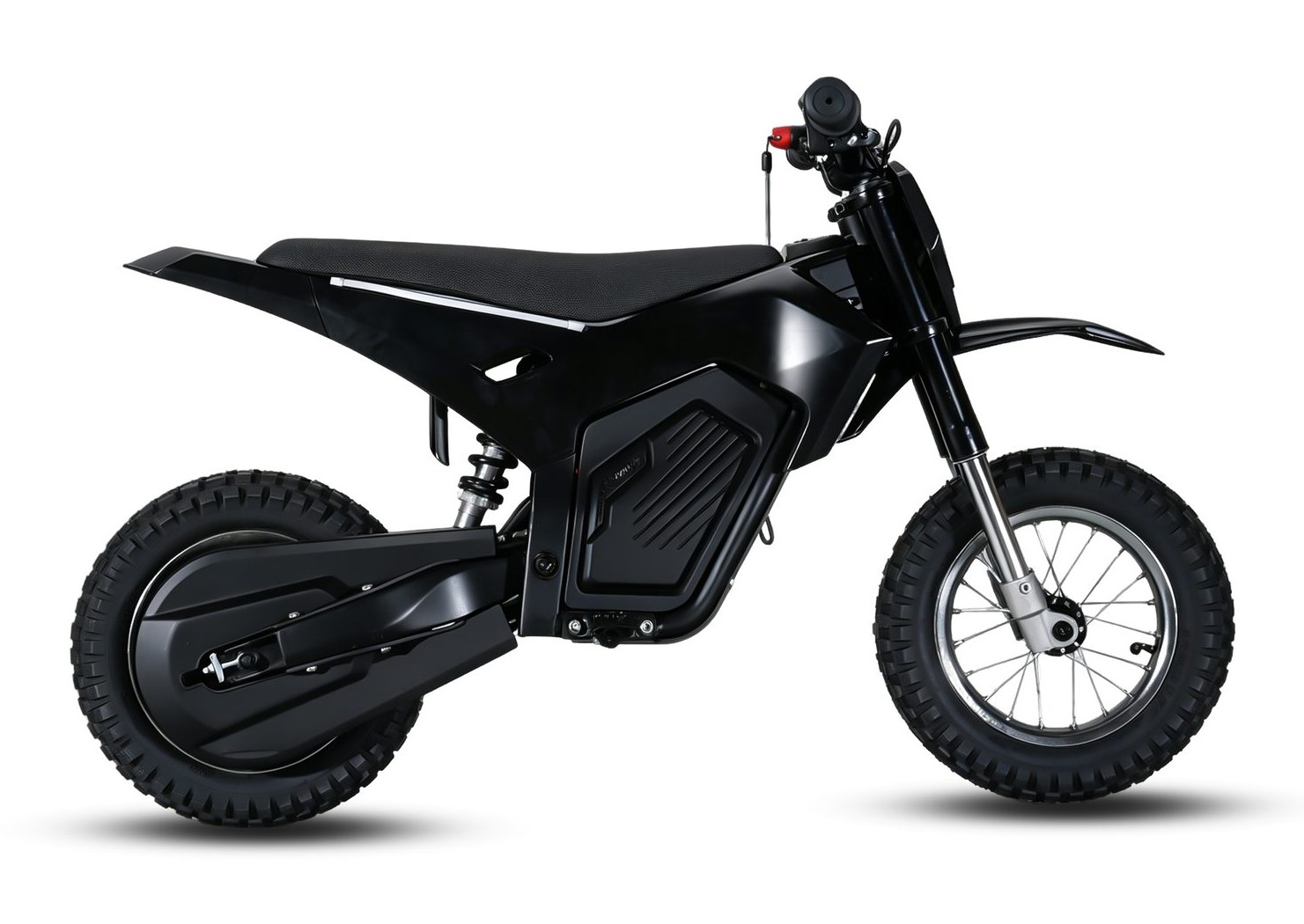 S2 kids electric dirt bike, side elevation